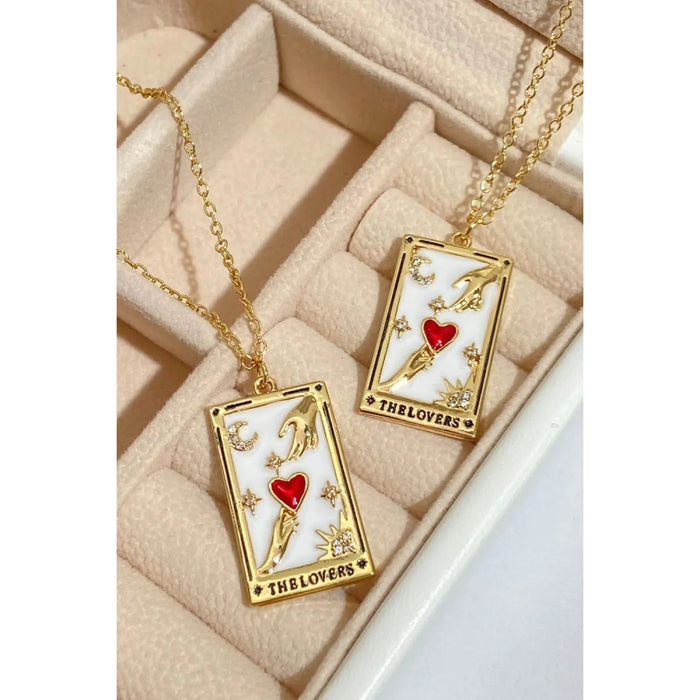 Tarot Card Pendant Stainless Steel Necklace