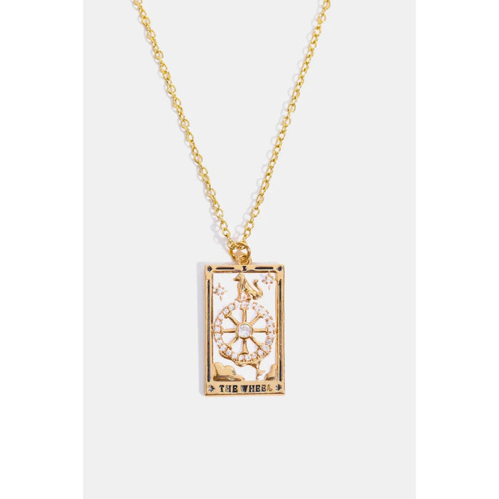 Tarot Card Pendant Stainless Steel Necklace