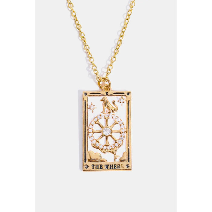 Tarot Card Pendant Stainless Steel Necklace