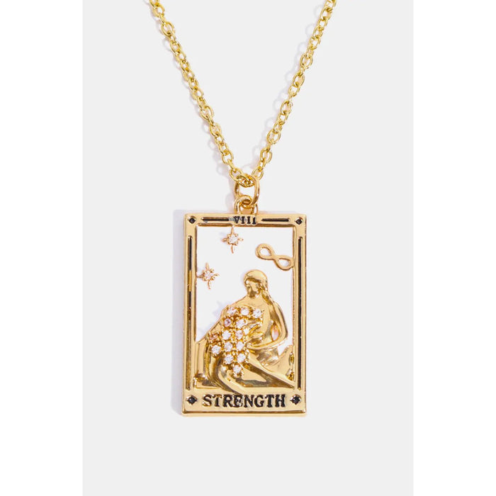 Tarot Card Pendant Stainless Steel Necklace