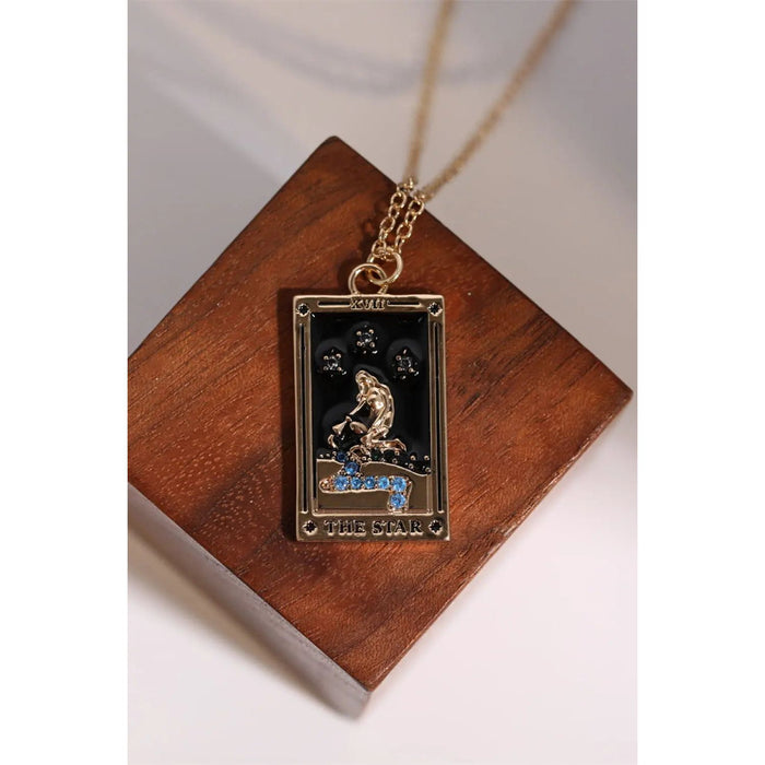 Tarot Card Pendant Stainless Steel Necklace