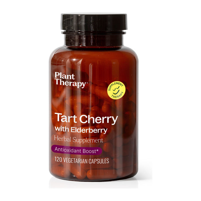 Tart Cherry with Elderberry Herbal Supplement - 120 Capsules