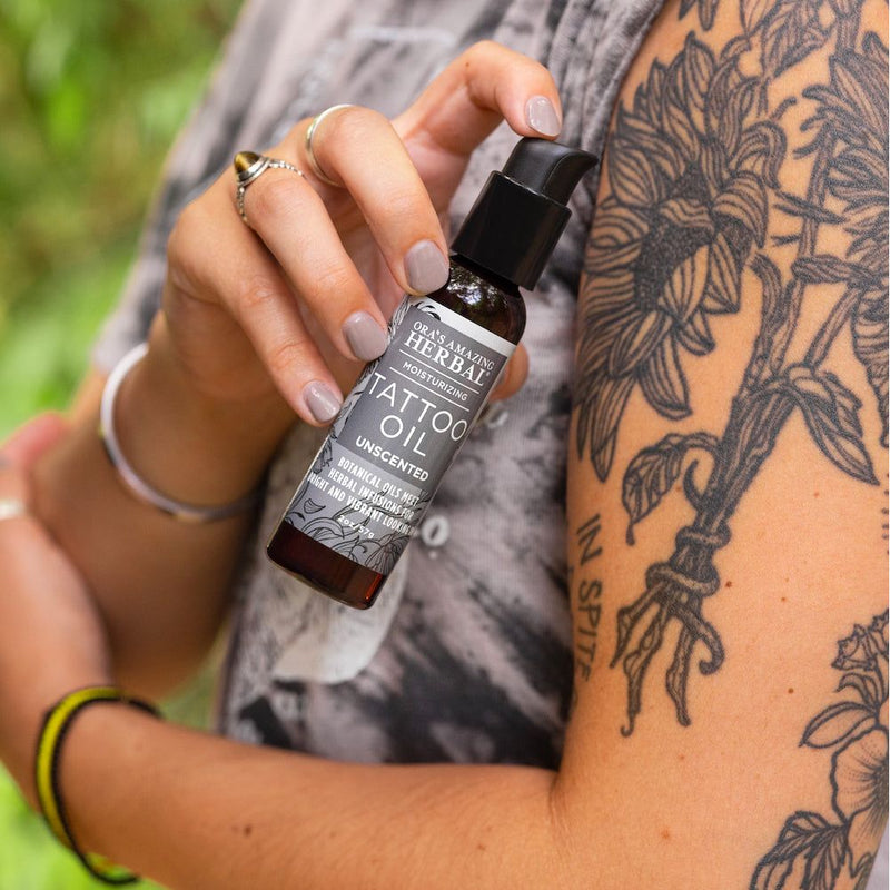 Ora's Amazing Herbal Tattoo Oil, Natural Tattoo Aftercare