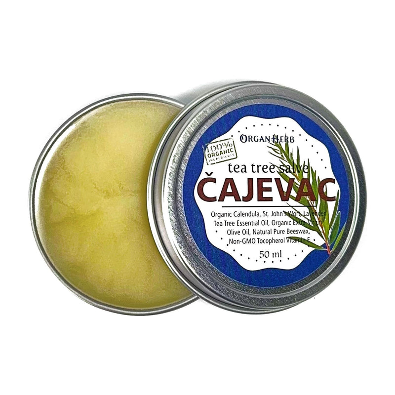 OrganHerb OrganHerb Organic Tea Tree Salve (Čajevac) 2 oz – Natural Relief for Skin Irritations Organic Salves