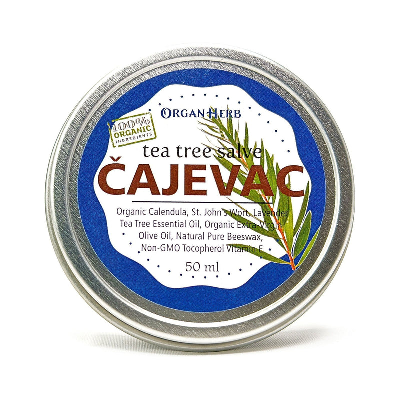 OrganHerb OrganHerb Organic Tea Tree Salve (Čajevac) 2 oz – Natural Relief for Skin Irritations Organic Salves