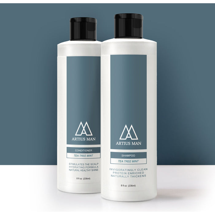 Artius Man - Shampoo & Conditioner Set - Tea Tree Mint 16 oz