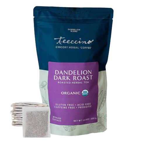 Teeccino Dandelion Dark Roast Roasted Herbal Tea Herbal Tea