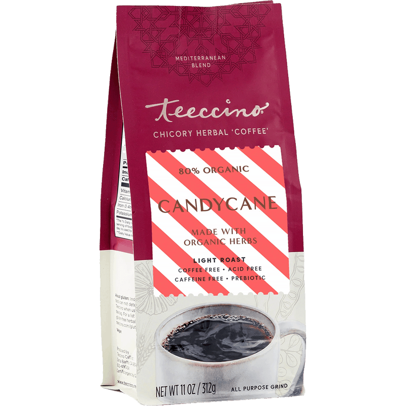 Teeccino Candy Cane Chicory Herbal Coffee Herbal Coffee
