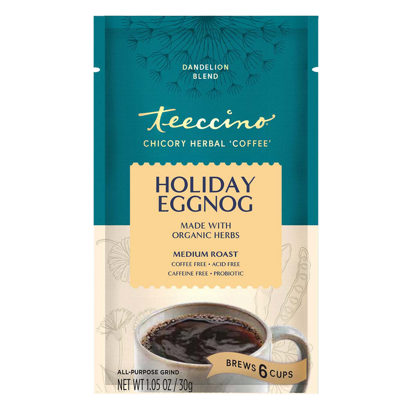 Teeccino Holiday Eggnog Herbal Coffee Herbal Coffee