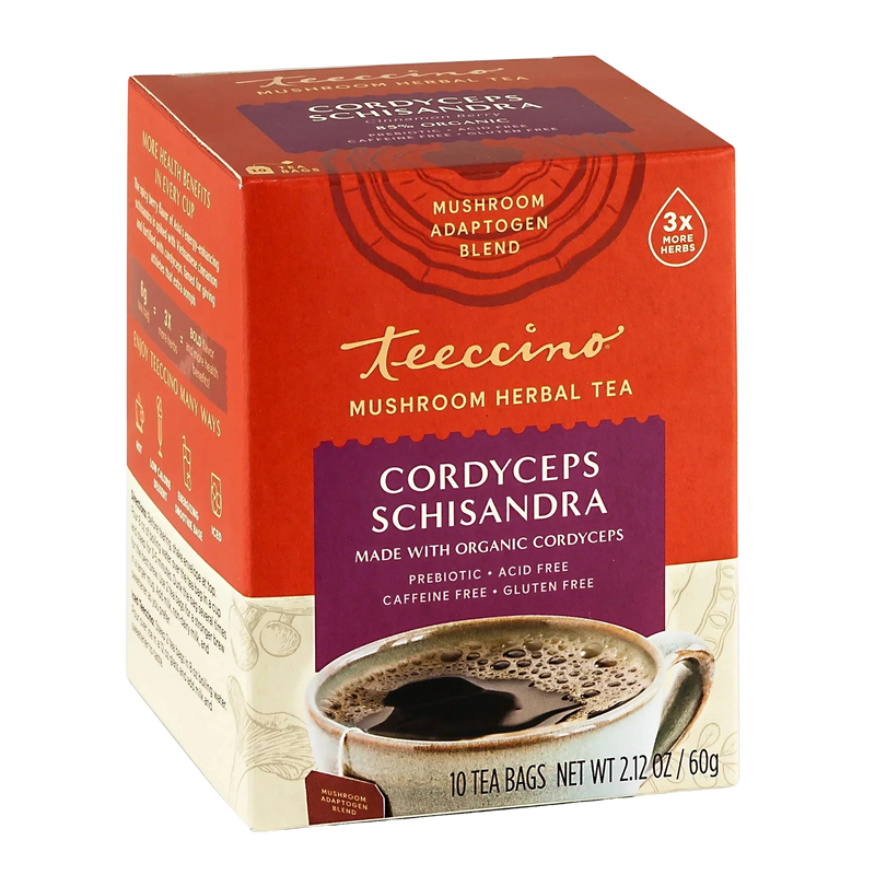 Teeccino Cordyceps Schisandra Cinnamon Berry Mushroom Herbal Tea Herbal Tea