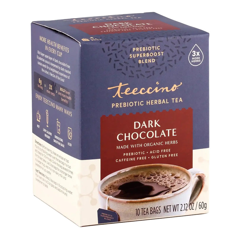 Teeccino Dark Chocolate Prebiotic SuperBoost Herbal Tea Herbal Tea