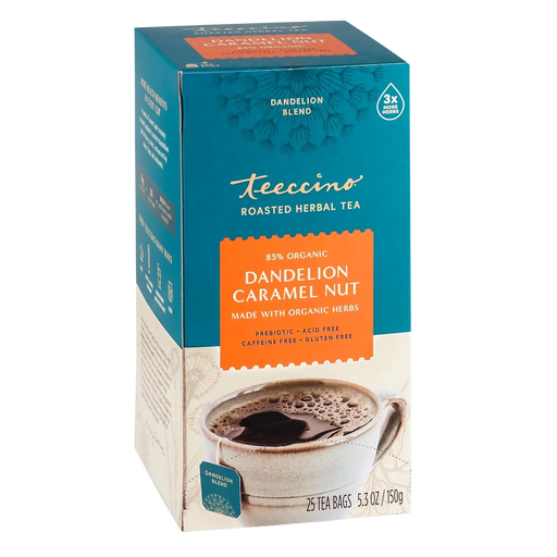 Teeccino Dandelion Caramel Nut Roasted Herbal Tea Herbal Tea