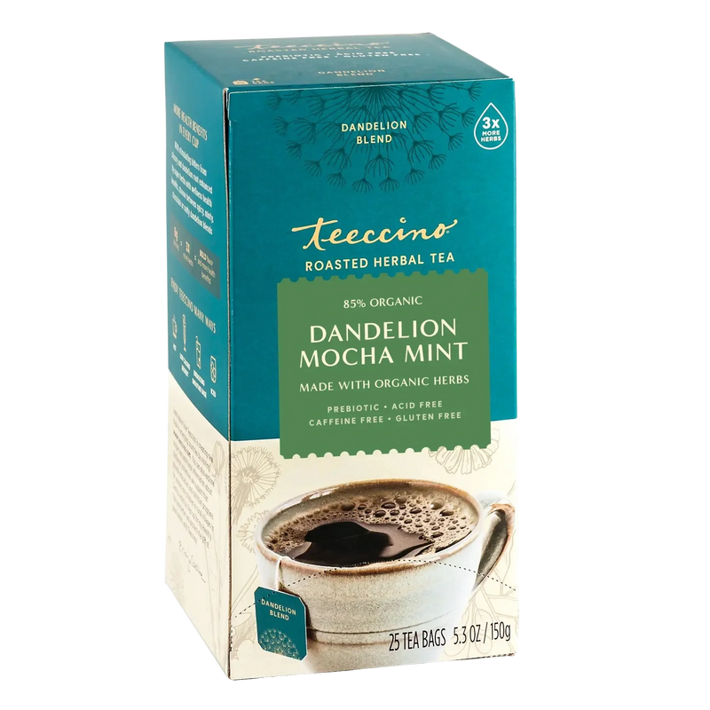 Teeccino Dandelion Mocha Mint Roasted Herbal Tea Herbal Tea
