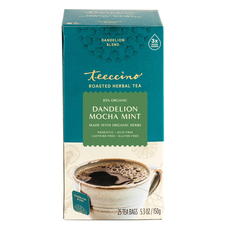 Teeccino Dandelion Mocha Mint Roasted Herbal Tea Herbal Tea