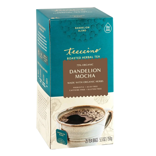 Teeccino Dandelion Mocha Roasted Herbal Tea Herbal Tea