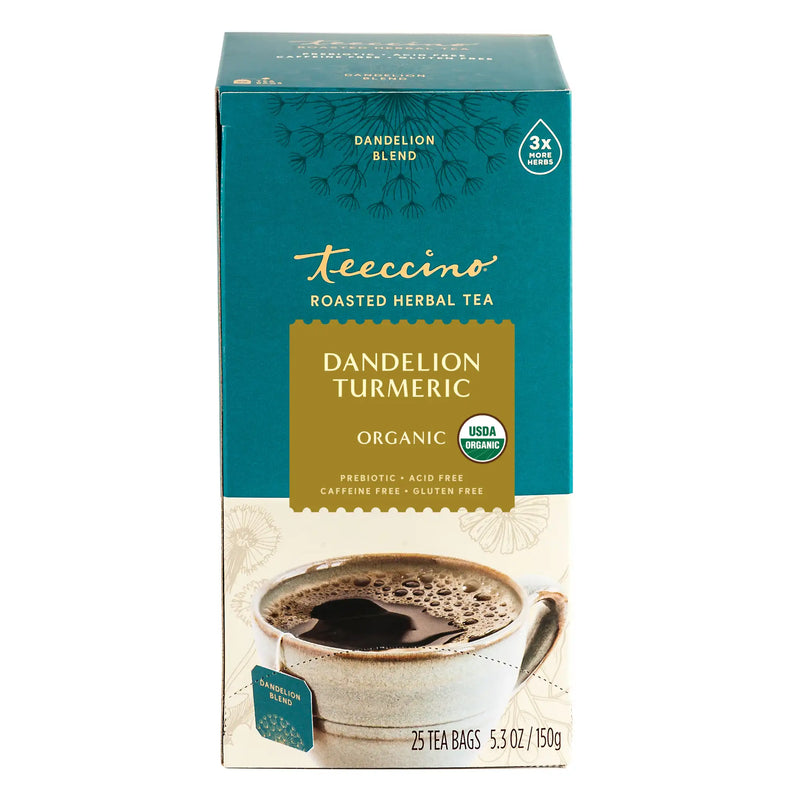 Teeccino Dandelion Turmeric Roasted Herbal Tea Herbal Tea