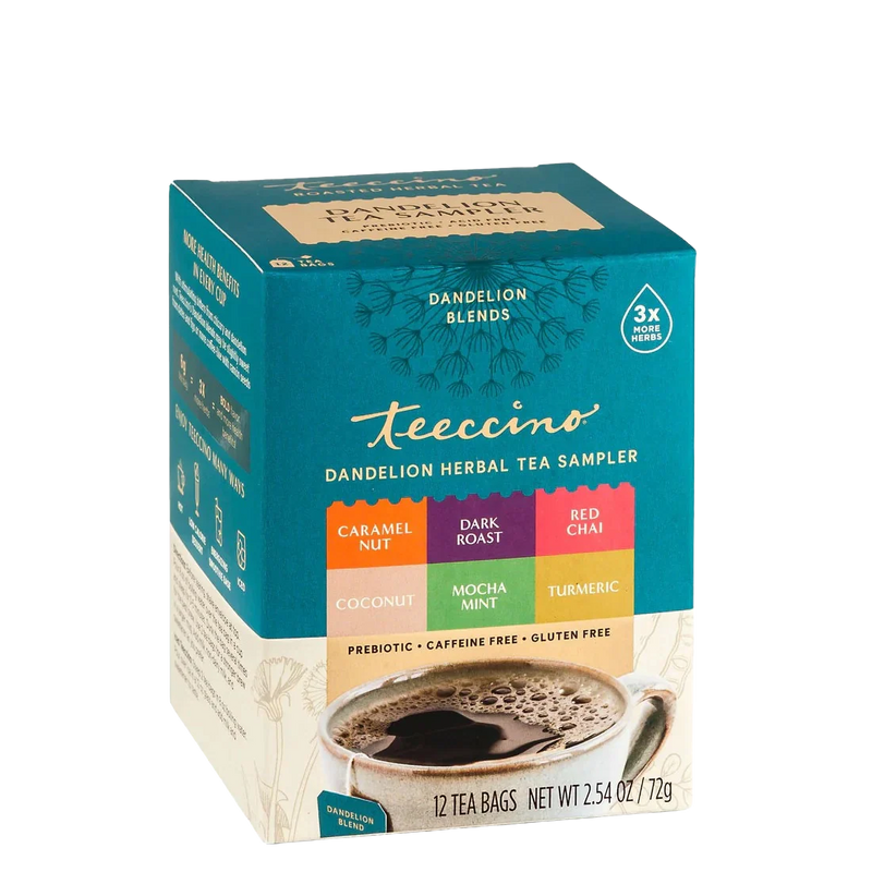 Teeccino Dandelion Herbal Tea Sampler Box Samplers