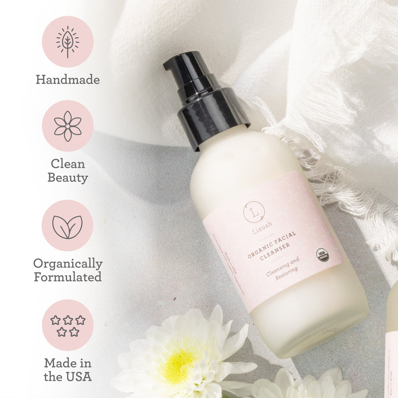 Lizush ORGANIC FACIAL CLEANSER Cleansing and Restoring