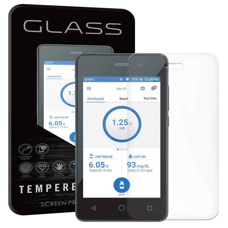 Peelz Tempered Glass Screen Protector for Omnipod® DASH PDM – Pump Peelz Peelz/Stickers