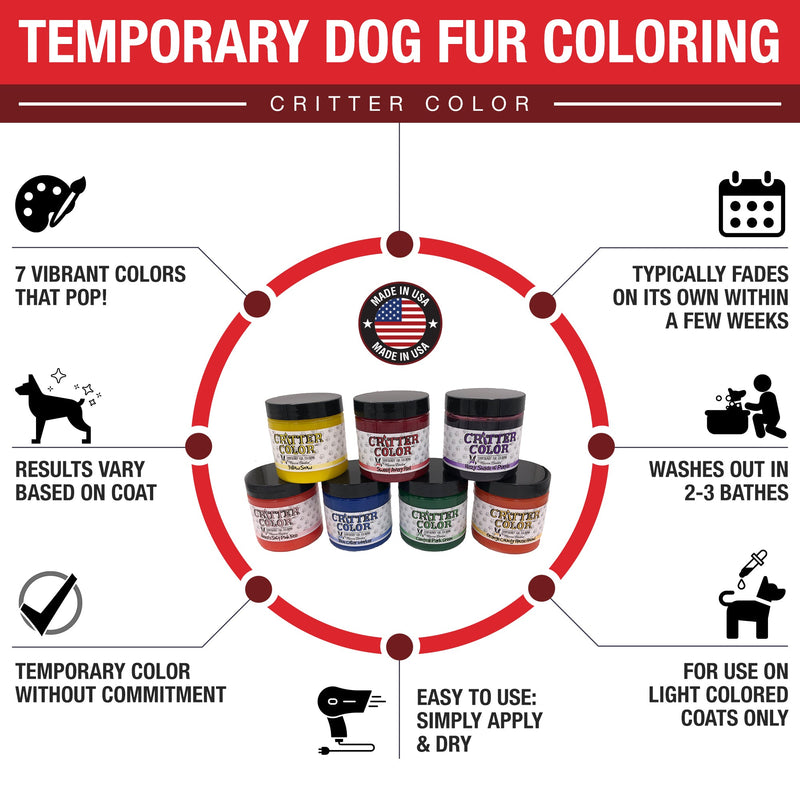 Warren London Critter Color - Temporary Pet Fur Coloring/Dog Dye Spa Product