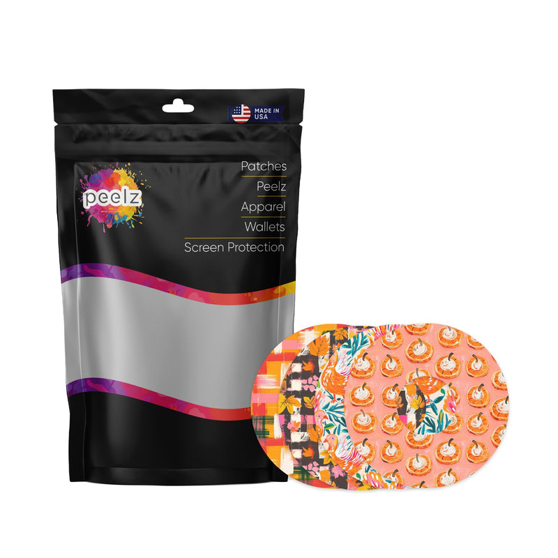 Peelz Thankful Variety FreeStyle Libre 3 Plus & Lingo  Patch Tape - Pump Peelz Patch Medical Tape