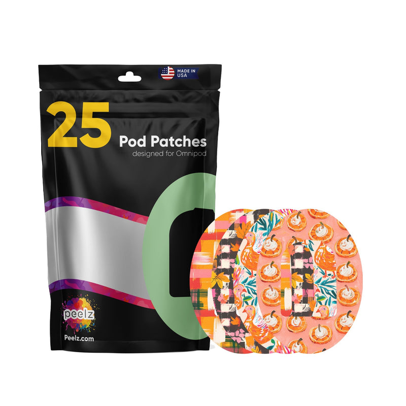 Peelz Thankful Variety Pod Patch Tape - Pump Peelz Patch Medical Tape