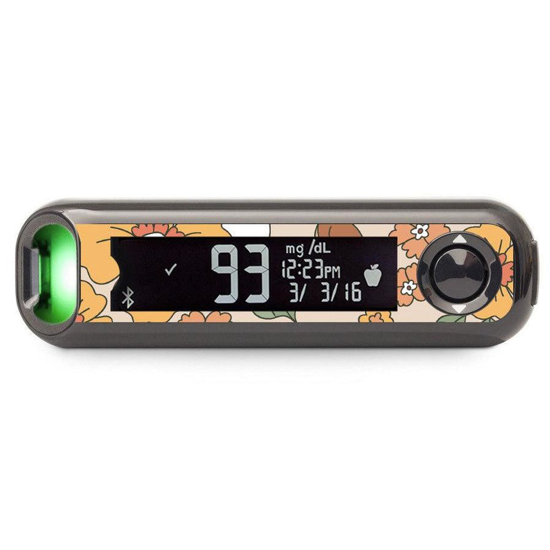 Peelz Thanksgiving Floral Bayer Contour© Next One Glucometer Peelz/Stickers