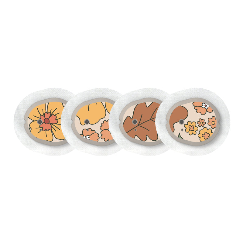 Peelz Thanksgiving Floral Designed for the DEXCOM G7 and Stelo Transmitter Peelz/Stickers