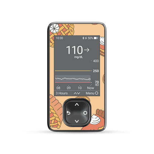 Peelz Thanksgiving Pies DEXCOM G7 and Stelo and G6 Touchscreen Receiver Sticker Peelz/Stickers