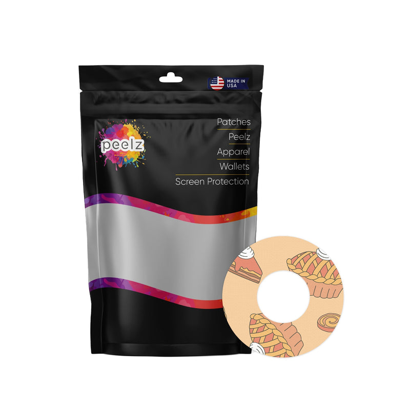 Peelz Thanksgiving Pies Patch  Tape Designed for the FreeStyle Libre 2 Patch Medical Tape