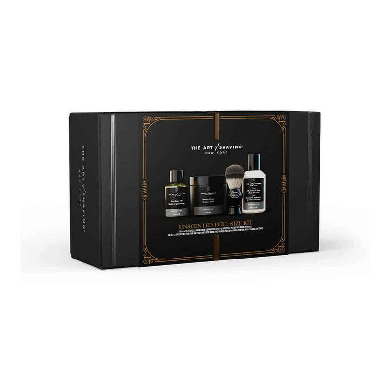 Nava Beauty The Art of Shaving Unscented Full Size Kit with Shaving Brush Dark Slate Gray