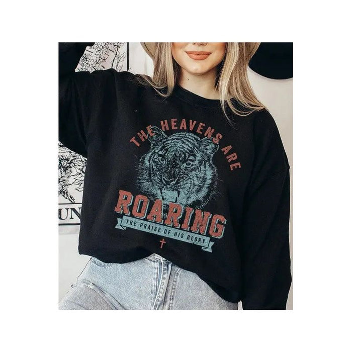 The Heavens Are Roaring Graphic Fleece Sweatshirts