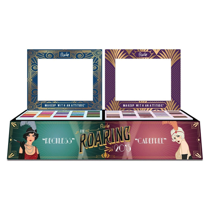 Rude Cosmetics - Rude Cosmetics - The Roaring 20's Eyeshadow Palette Display Set A, 24pcs