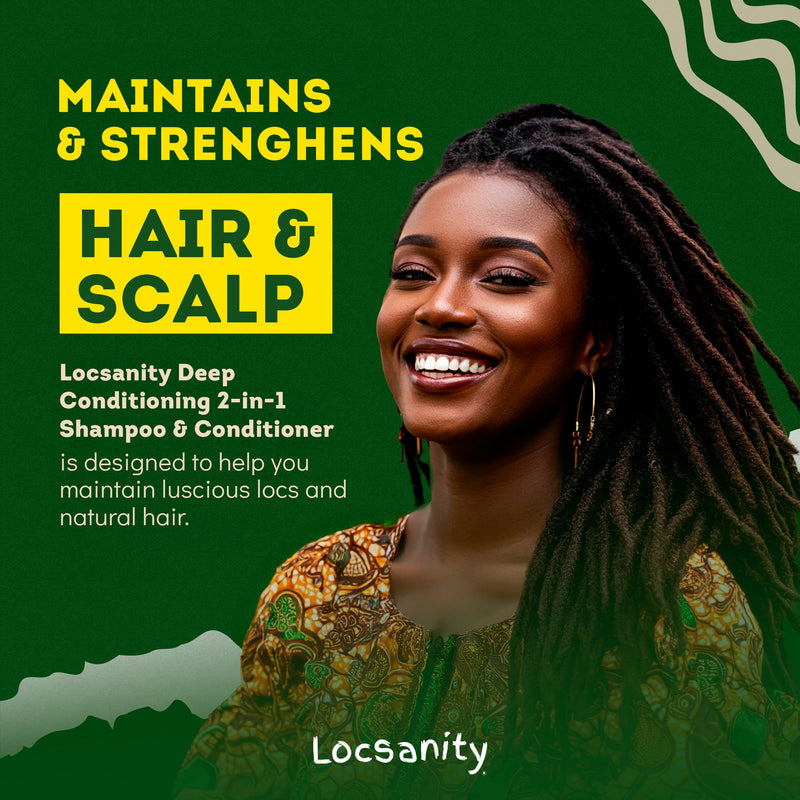 Locsanity Rosewater and Peppermint Moisturizing, Conditioning and Nourishing Shampoo Shampoo & Conditioning