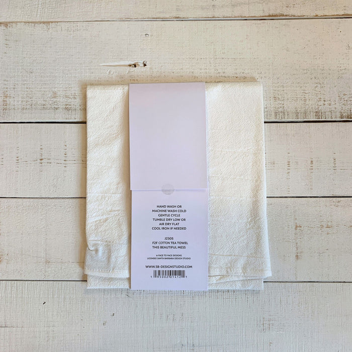 This Beautiful Mess Tea Towel | Cotton Flour Sack Kitchen Towel | 18" x 28"