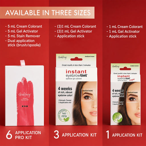 Stirling Soap Co Instant Eyebrow Tint | Natural Eyebrow Tinting Kit by Godefroy Eyebrow Tint