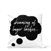 GladGirl Throw Pillow Cover - Dreaming of Longer Lashes 18" x 18" Marketing
