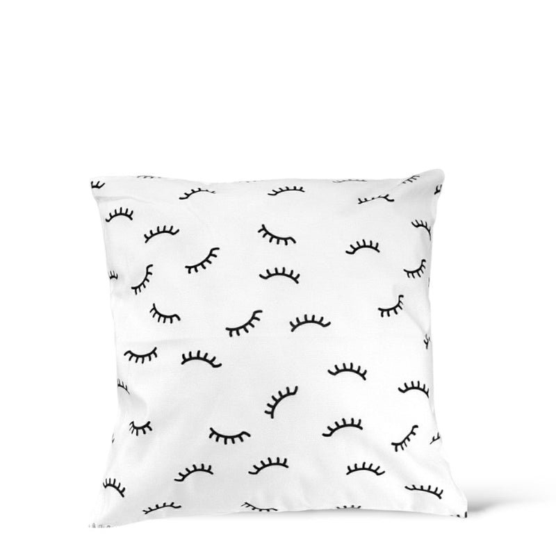 GladGirl Throw Pillow Cover - Eyelash Pattern 18" x 18" Marketing