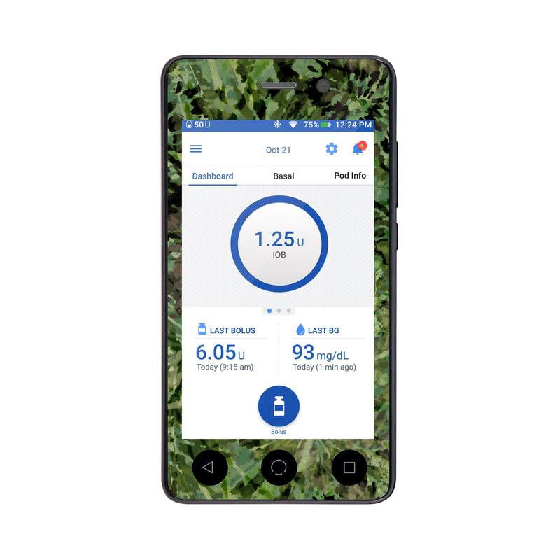 Peelz Tie Dye Camo Sticker for Omnipod DASH® PDM – Pump Peelz Peelz/Stickers