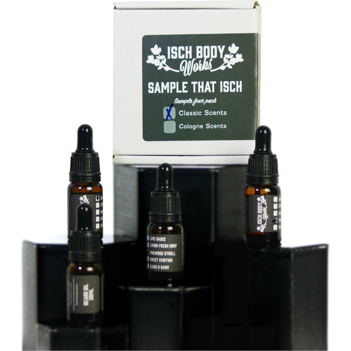 Isch Body Works - Beard Oil Sample Packs — Pasteur Pharmacy