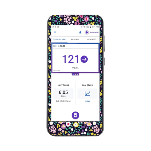 Peelz Tiny Flowers Sticker for Omnipod® 5 Controller – Pump Peelz Peelz/Stickers