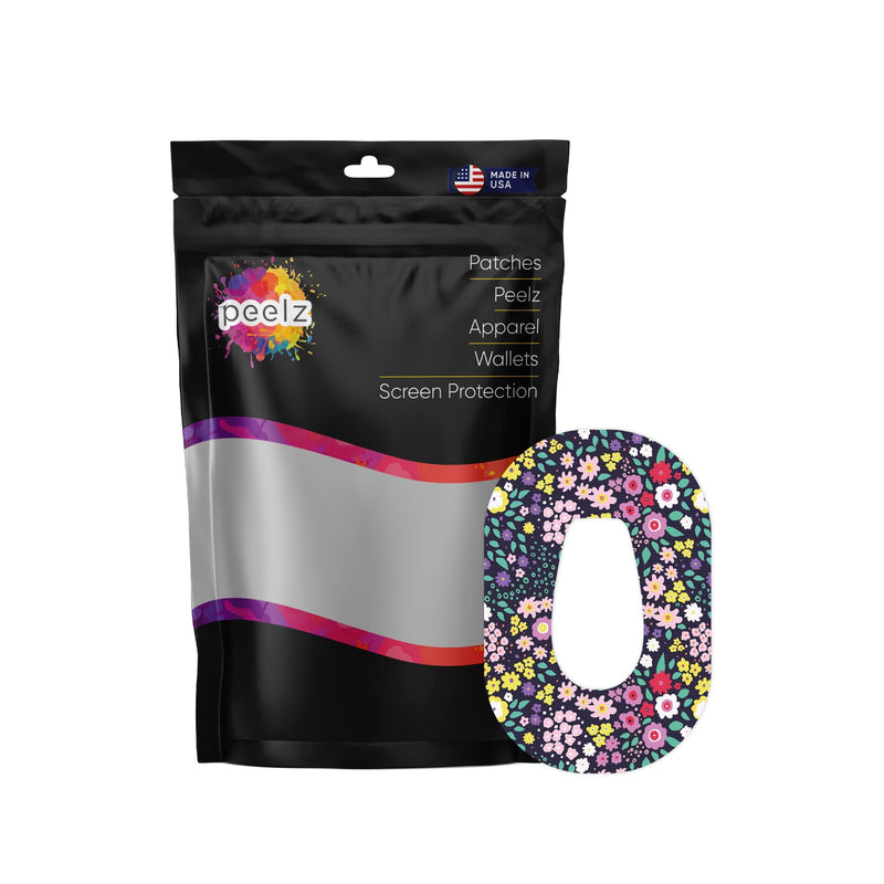 Peelz Tiny Flowers Dexcom G6 Patch Tape - Pump Peelz Patch Medical Tape