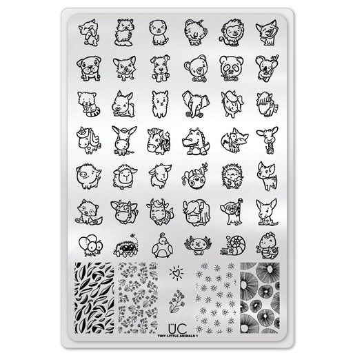 UberChic Beauty Tiny Little Animals-01 Stamping Plate