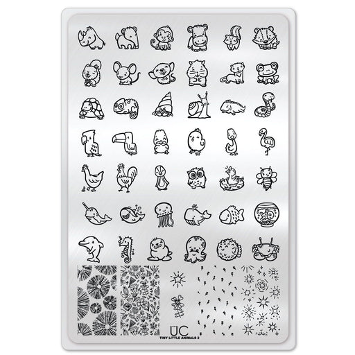 UberChic Beauty Tiny Little Animals-02 Stamping Plate