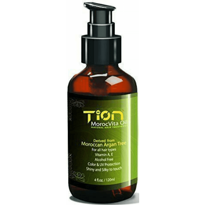 Tion Morocvita Hair Treatment Oil - Natural Organic Argan Oil For All Hair Types 4.0 Oz / 120Ml