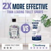 EcoStrong Discrete Toilet Spray Toilet Odor Lavender 2 x 4 oz Sprayer Bottle,16 oz Refill,4 oz Sprayer Bottle and 16 oz Refill