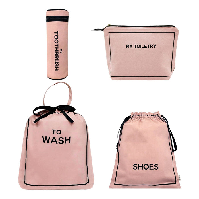 Bag-All - Toiletry Travel Gift Set Deal 4-Pack, Pink/Blush