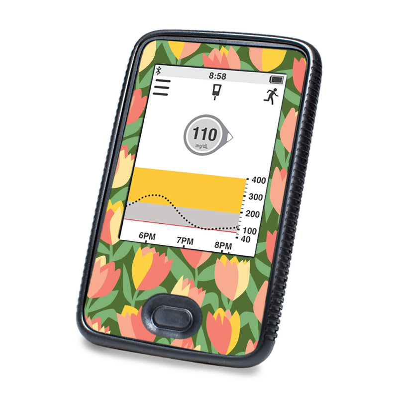 Peelz Tons Of Tulips Designed for DEXCOM G6 Touchscreen Receiver Peelz/Stickers