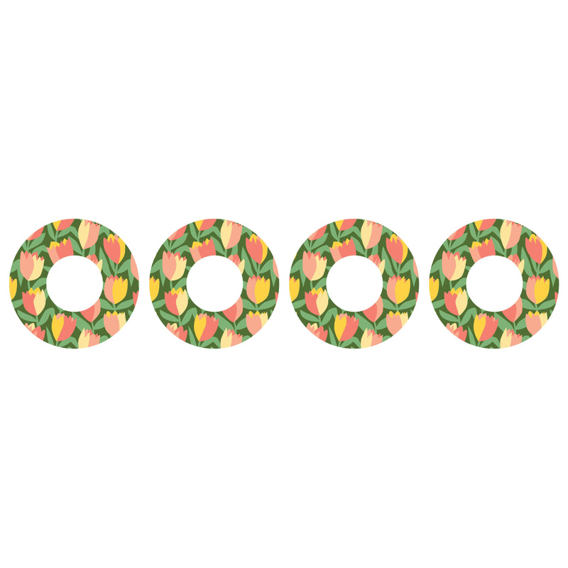 Peelz Tons Of Tulips Patch  Tape Designed for the FreeStyle Libre 2 Patch Medical Tape