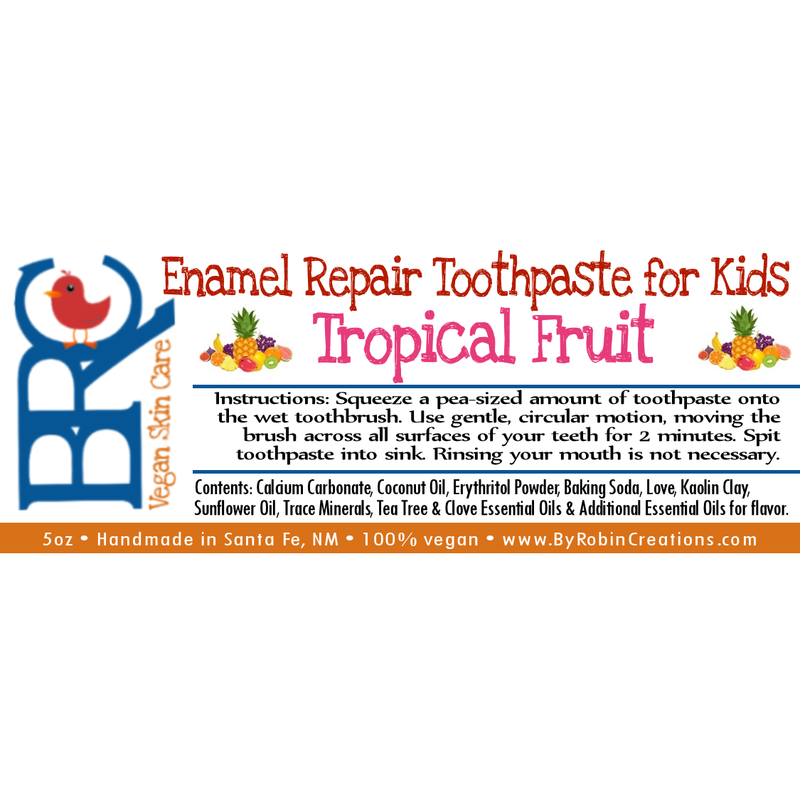 By Robin Creations New Biodegradable Packaging! Enamel Repair Toothpaste for Kids Toothpaste